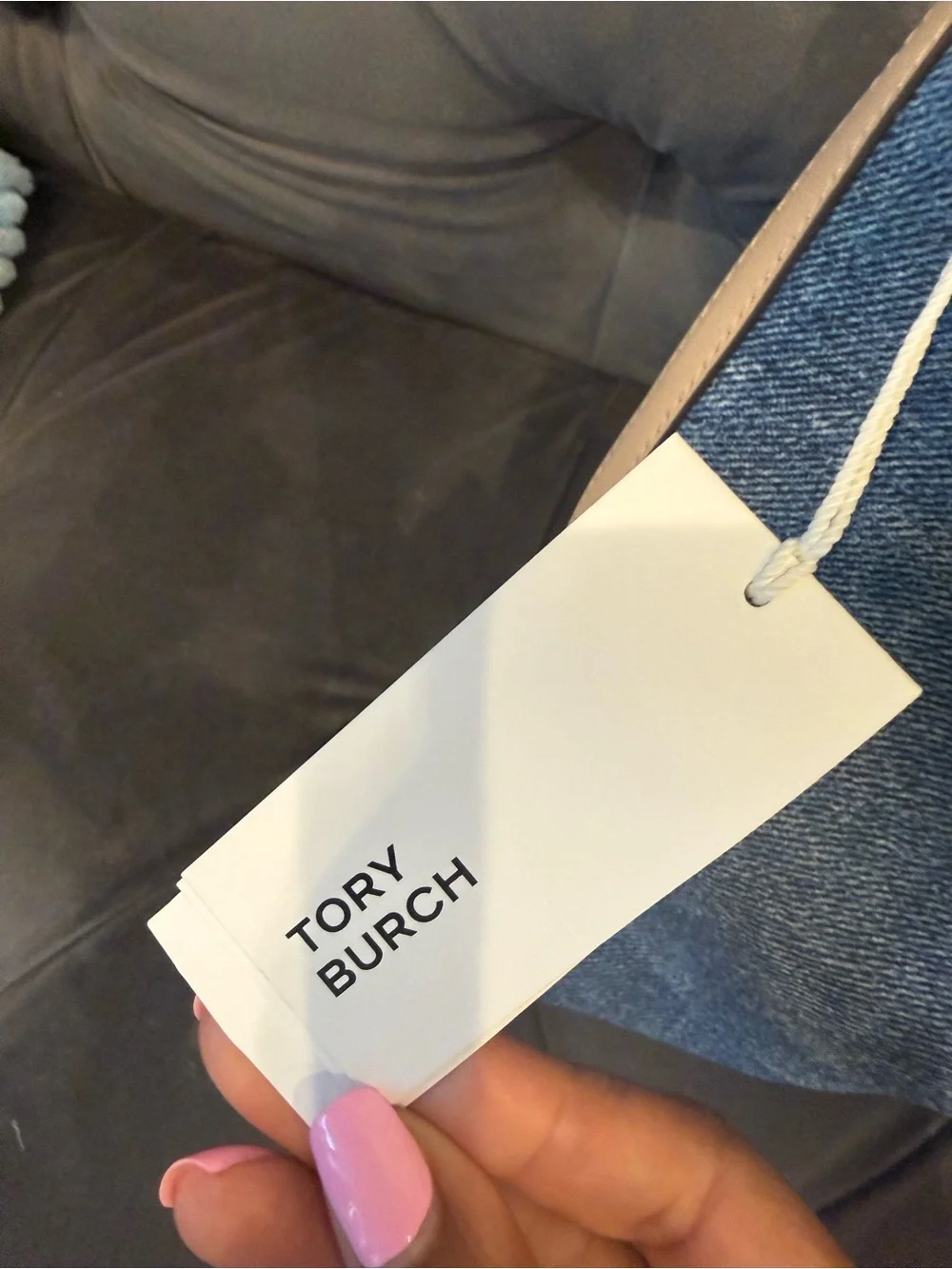 Tory Burch Washed Denim Hobo with Gold Chain Strap NWT
